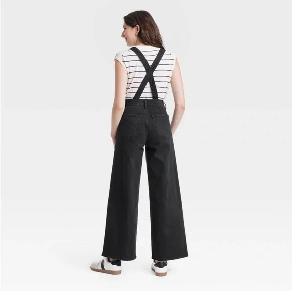 Target Universal Thread Denim Black Sailor Overalls - Picture 2 of 4